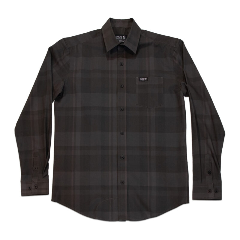 Alder Long Sleeve Active Flannel, Men's - Black II, X-Small