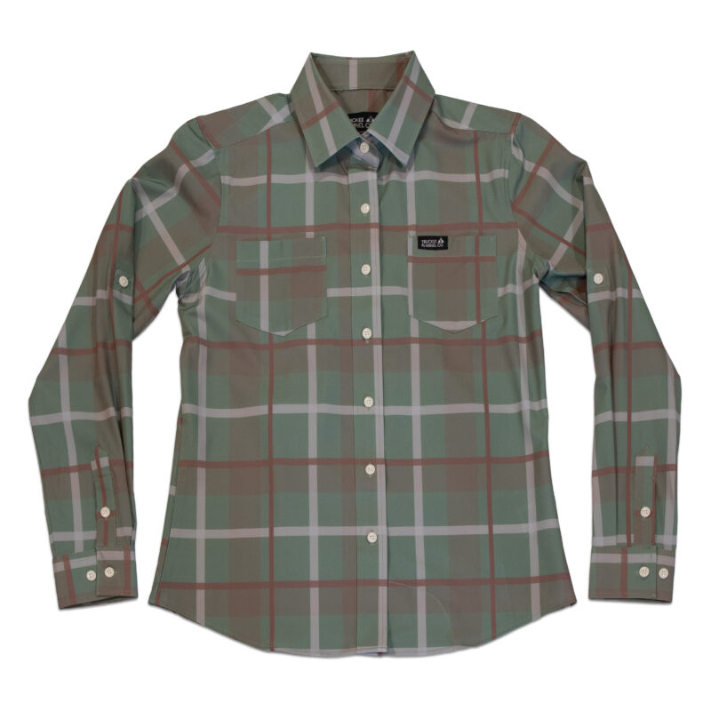 Andesite Long Sleeve Active Flannel, Women's - Sage, X-Small