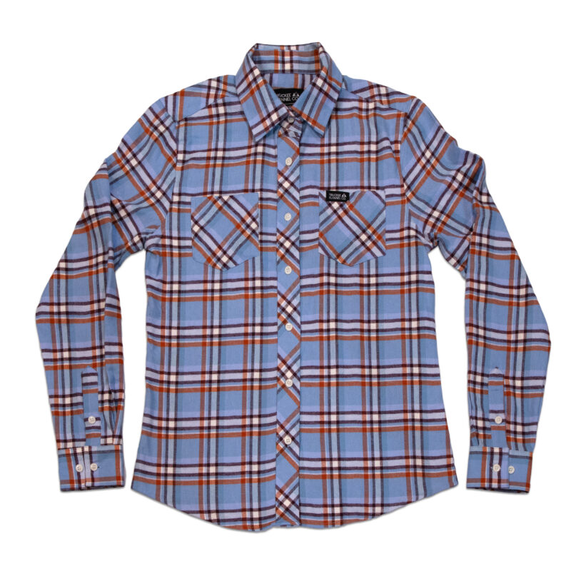 Ella Long Sleeve Flannel, Women's - Sky Blue, X-Small